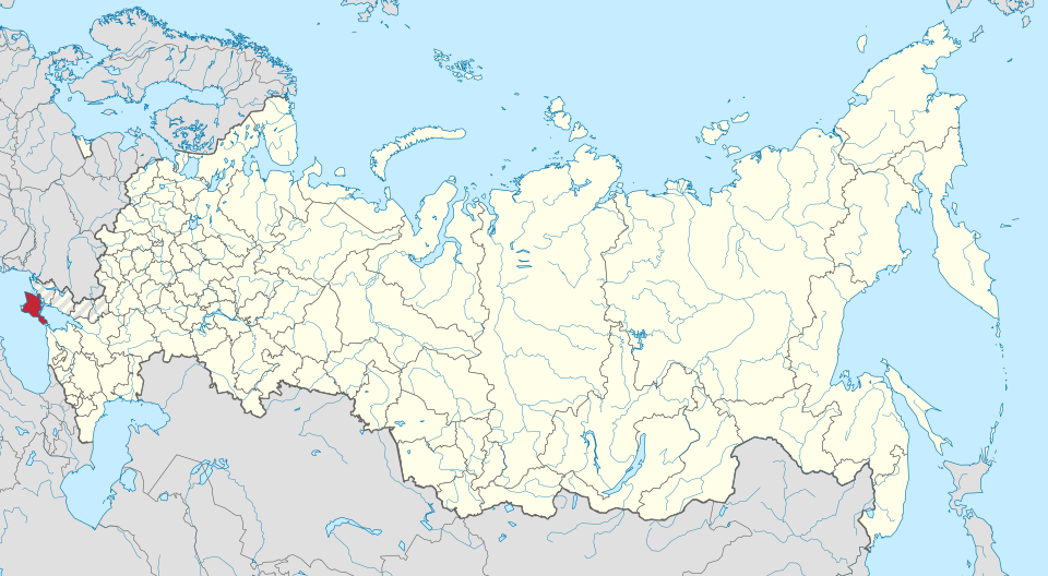 Карта России с Крымским полуостровом